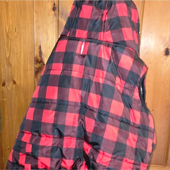 Plaid Red and Black Dog Jacket - Picture 3 of 6